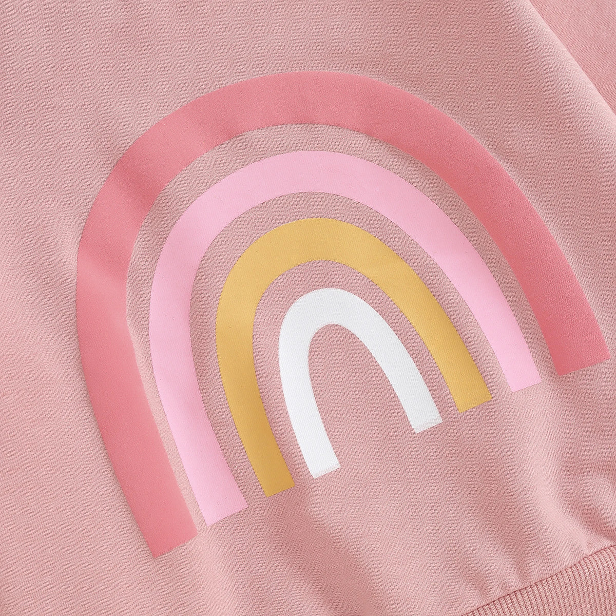 Spring Toddler Baby Girls Fall Outfits Long Sleeve Rainbow Print Sweatshirt + Pants Clothes Autumn Set